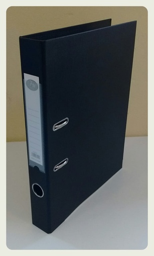 Bibliorato FW oficio de lomo angosto negro (Nuevo)