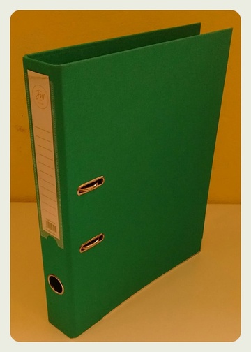 Bibliorato FW oficio de lomo angosto verde esmeralda (Nuevo)