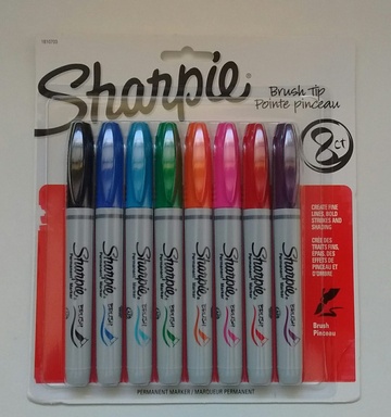 Marcadores Sharpie con punta de pincel surtidos x 8 (Nuevo)