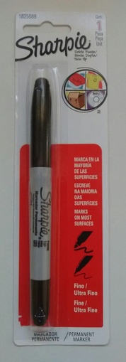 Marcador negro sharpie de doble punta (fina y ultra fina) (Nuevo)