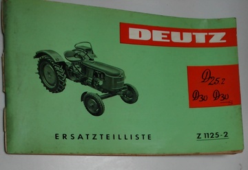 Deutz. Ersatzteilliste Z1125-2 (Usado)